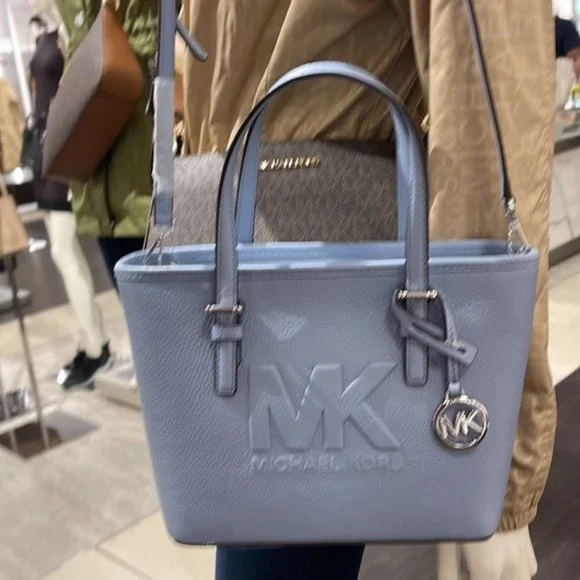 Michael Kors Xs Cryl Conv Tz Tote Pale Blue - Picture 14 of 16